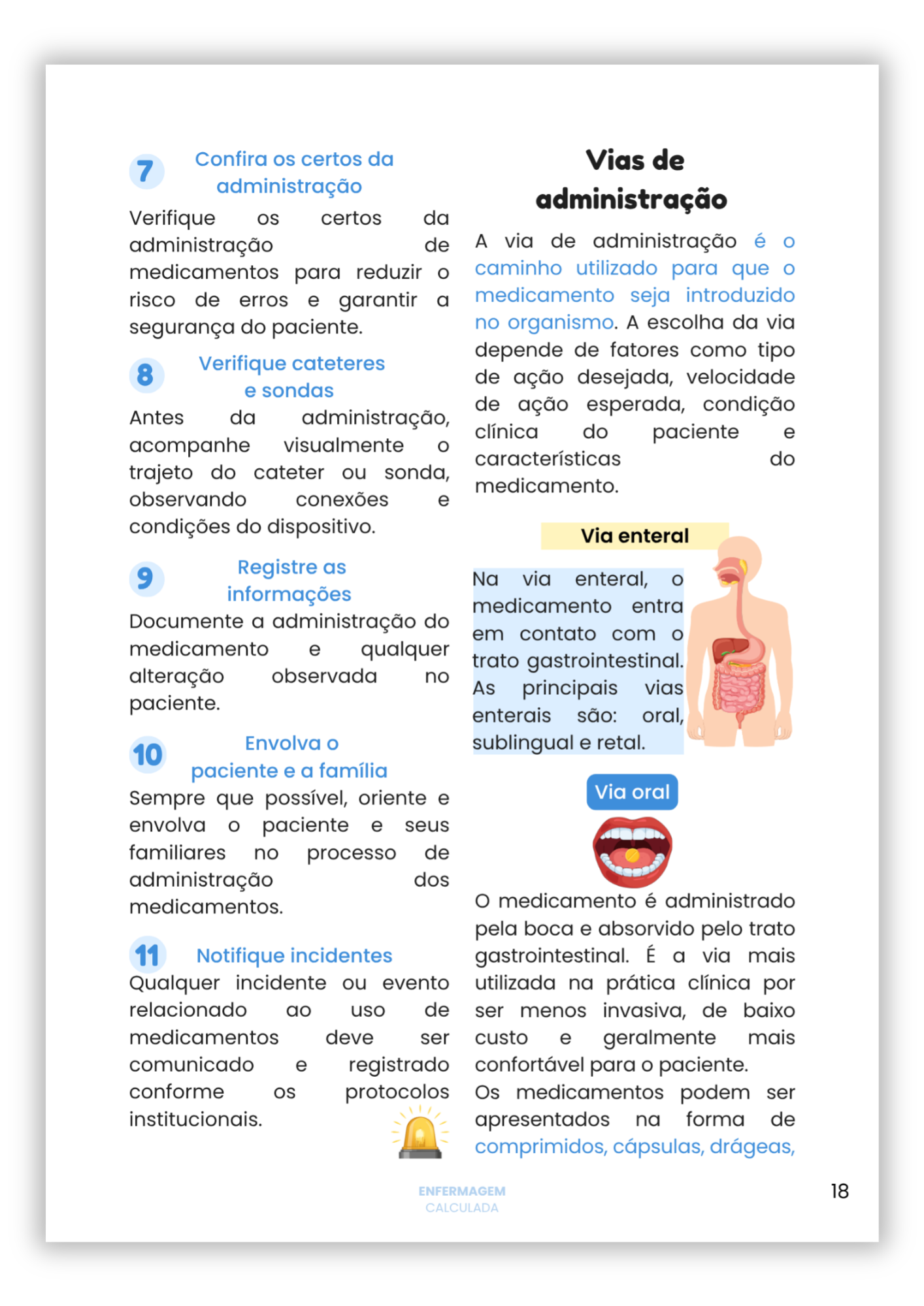 Página 4 do guia Farmacologia Básica e Administração de Medicamentos
